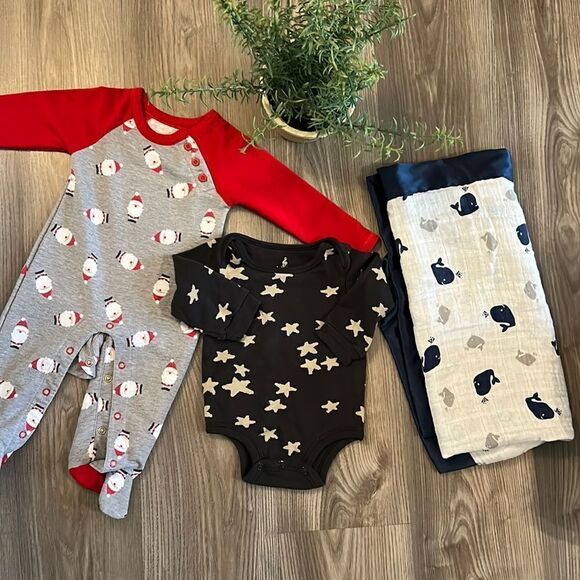 ((3 PIECE)) BABY BOY BUNDLE SIZE 3-6 MONTHS - Picture 1 of 4